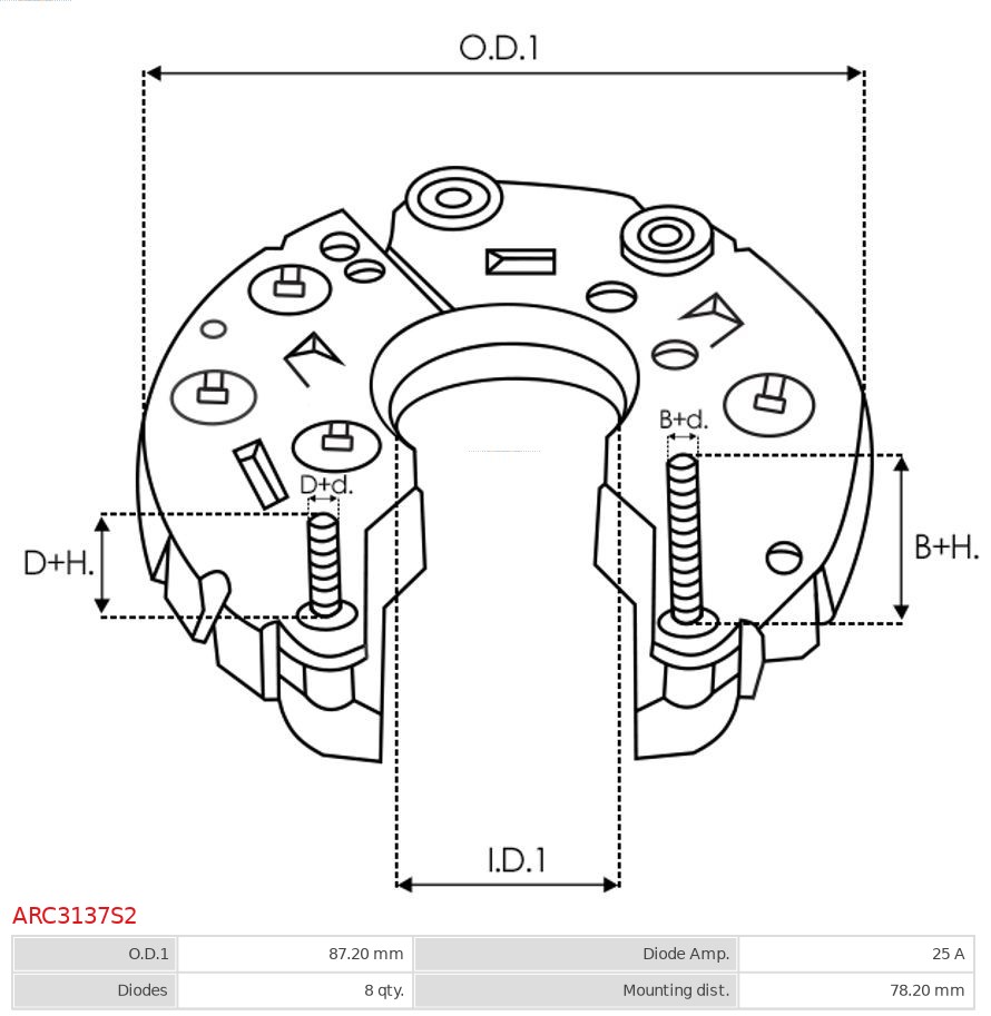 AS-PL ARC3137S2 Brandneu AS-PL Gleichrichter, Generator