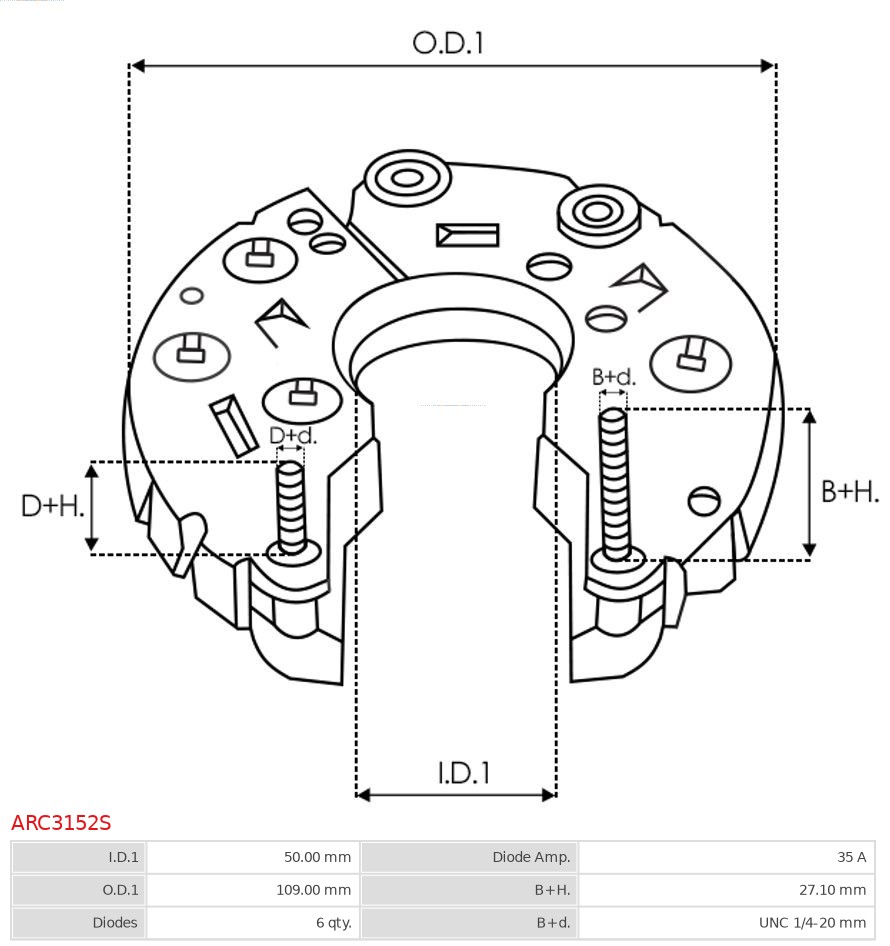 AS-PL ARC3152S Brandneu AS-PL Gleichrichter, Generator