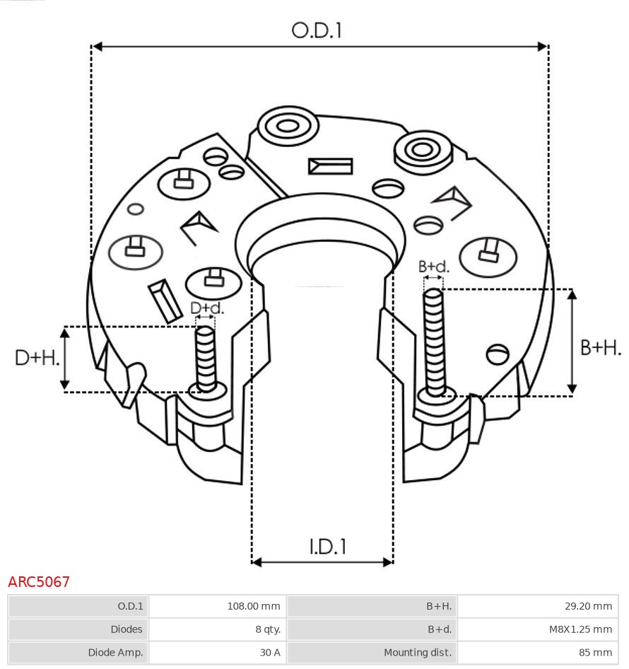 AS-PL ARC5067 Brandneu AS-PL Gleichrichter, Generator