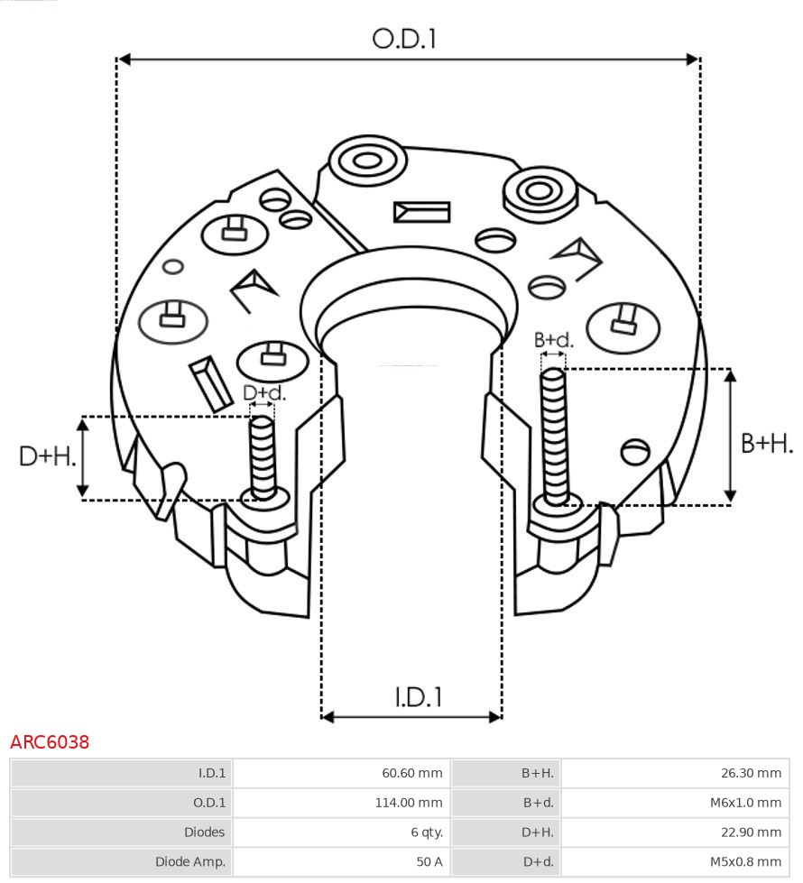AS-PL ARC6038 Brandneu AS-PL Gleichrichter, Generator