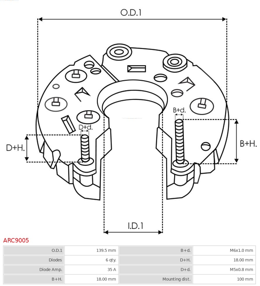 AS-PL ARC9005 Brandneu AS-PL Gleichrichter, Generator