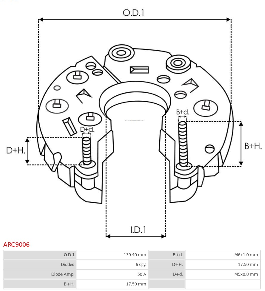 AS-PL ARC9006 Brandneu AS-PL Gleichrichter, Generator