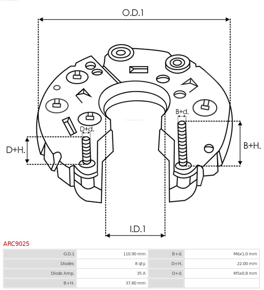 AS-PL ARC9025 Likeretter, dynamo