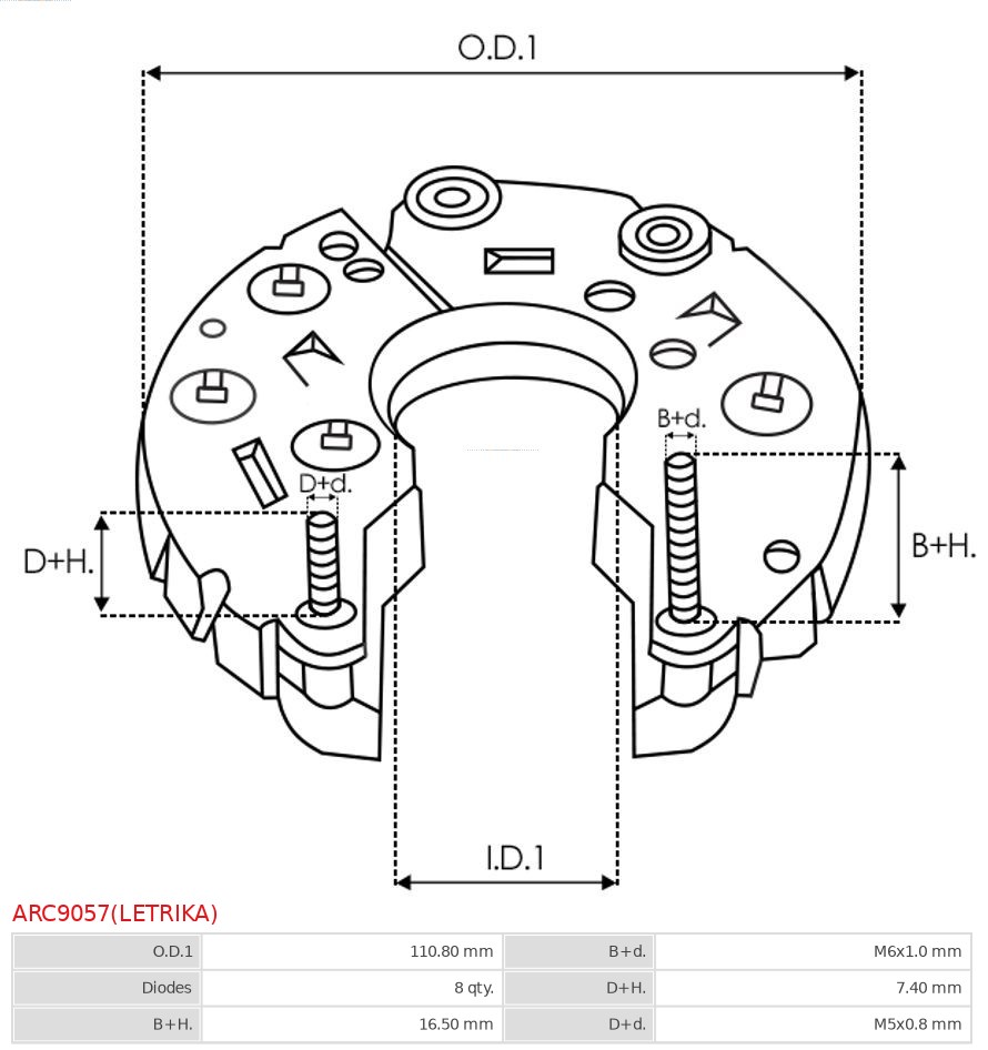 AS-PL ARC9057(LETRIKA) Likeretter, dynamo