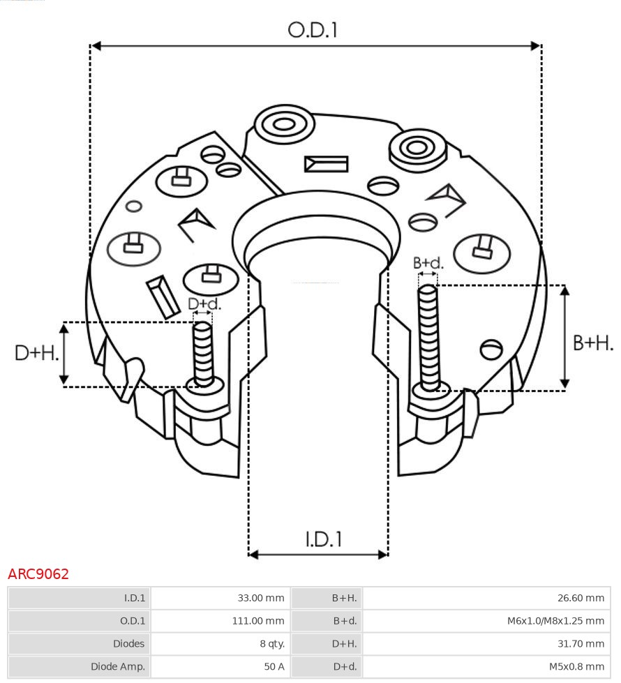 AS-PL ARC9062 Brandneu AS-PL Gleichrichter, Generator