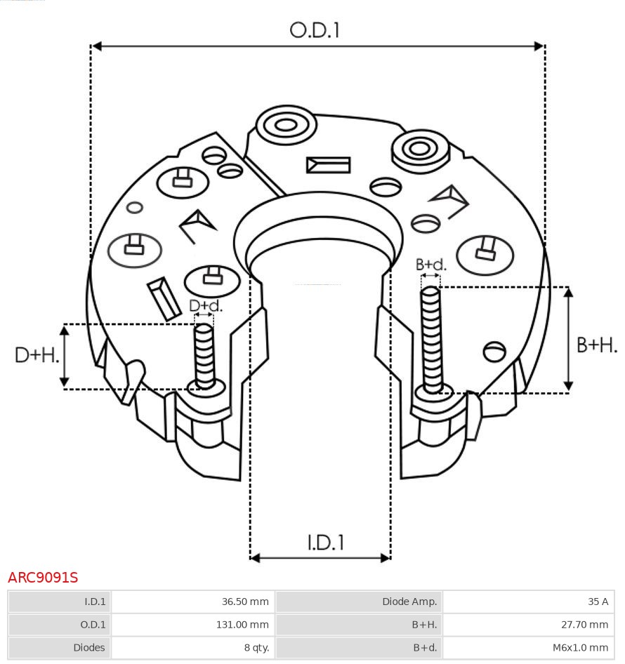 AS-PL ARC9091S Brandneu AS-PL Gleichrichter, Generator