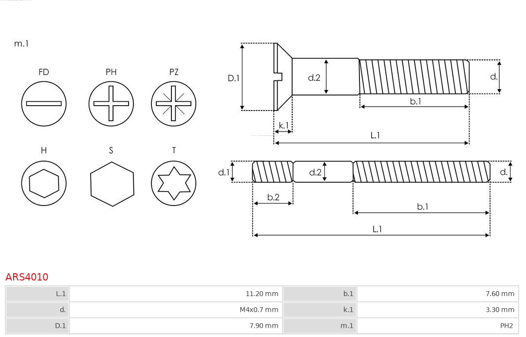 AS-PL ARS4010 Reparasjonssett, dynamo