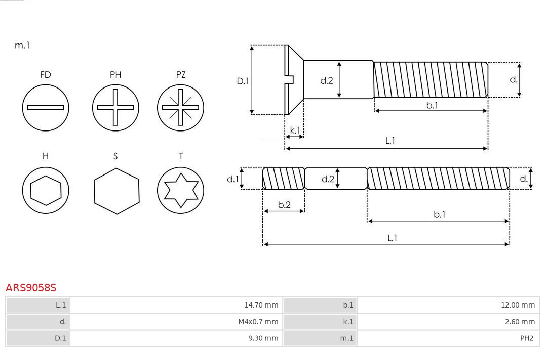 AS-PL ARS9058S Reparasjonssett, dynamo