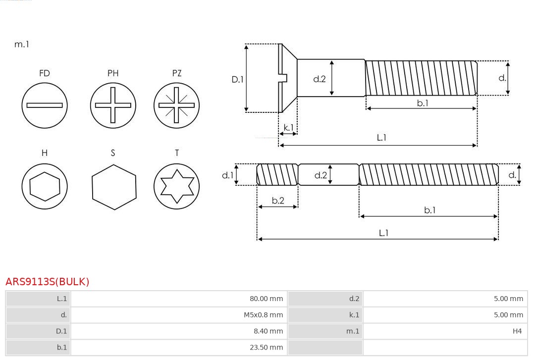 AS-PL ARS9113S(BULK) Brandneu AS-PL Reparatursatz, Generator