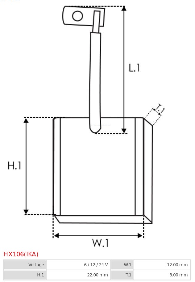 AS-PL HX106(IKA) Brandneu IKA GmbH Kohlebürste, Generator