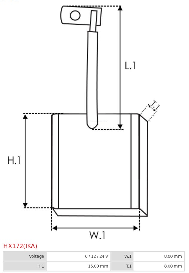 AS-PL HX172(IKA) Brandneu IKA GmbH Kohlebürste, Generator