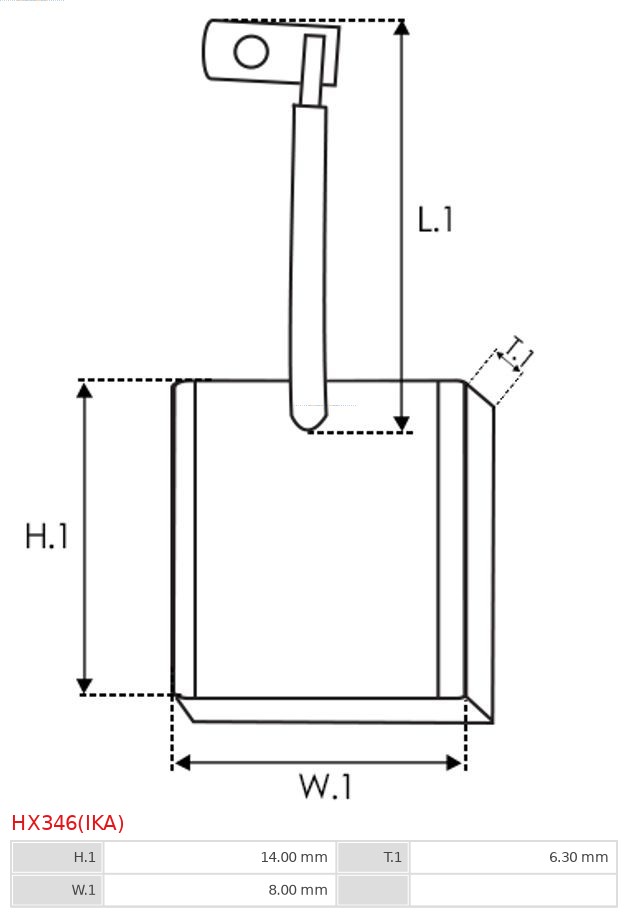 AS-PL HX346(IKA) Brandneu Kohlebürste, Generator
