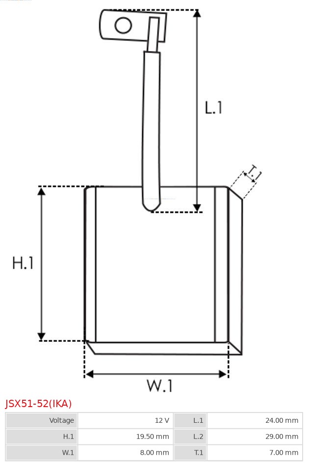 AS-PL JSX51-52(IKA) Brandneu IKA GmbH Kohlebürste, Starter