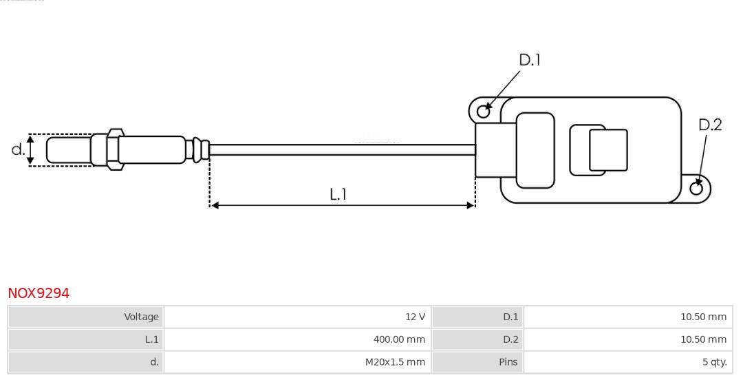 AS-PL NOX9294 Brandneu AS-PL NOx-Sensor, Harnstoffeinspritzung