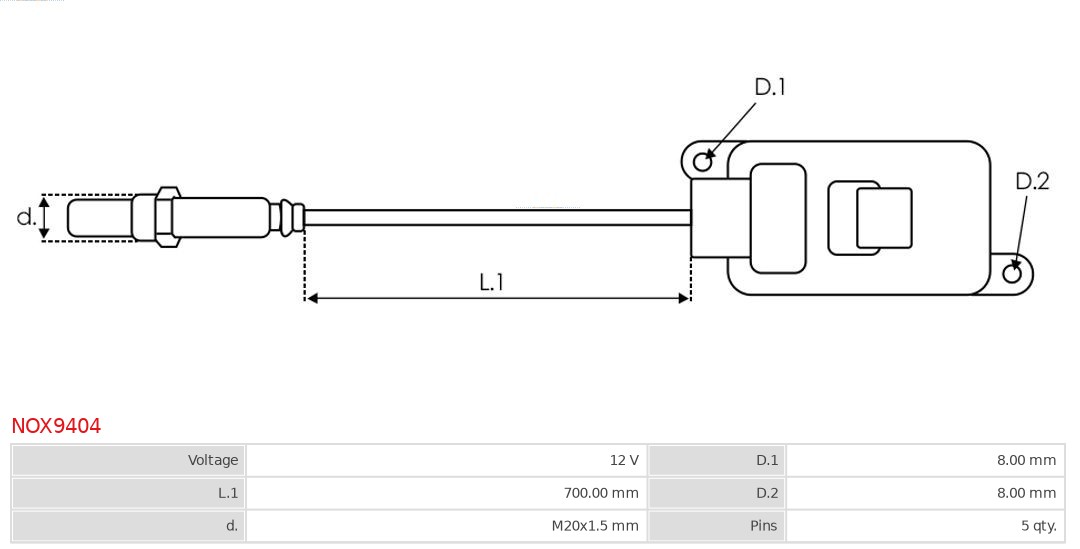 AS-PL NOX9404 Brandneu AS-PL NOx-Sensor, Harnstoffeinspritzung