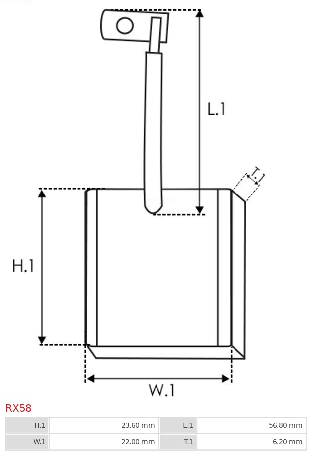 AS-PL RX58 Brandneu AS-PL Kohlebürste, Starter