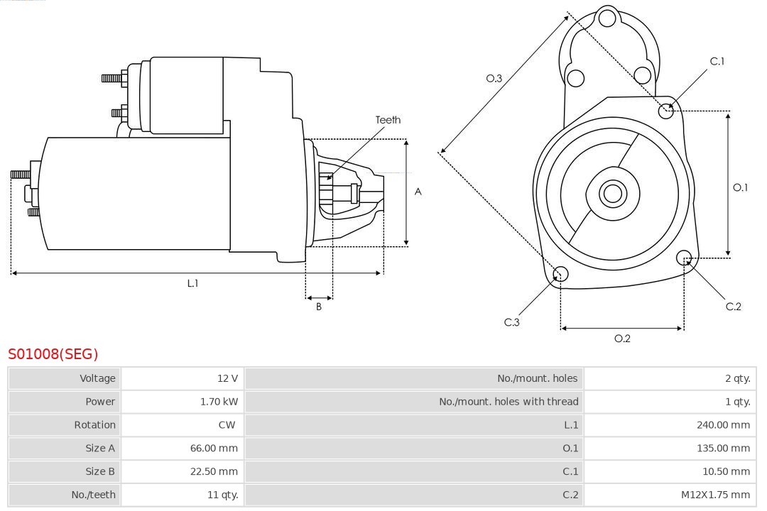 AS-PL S01008(SEG) Starter