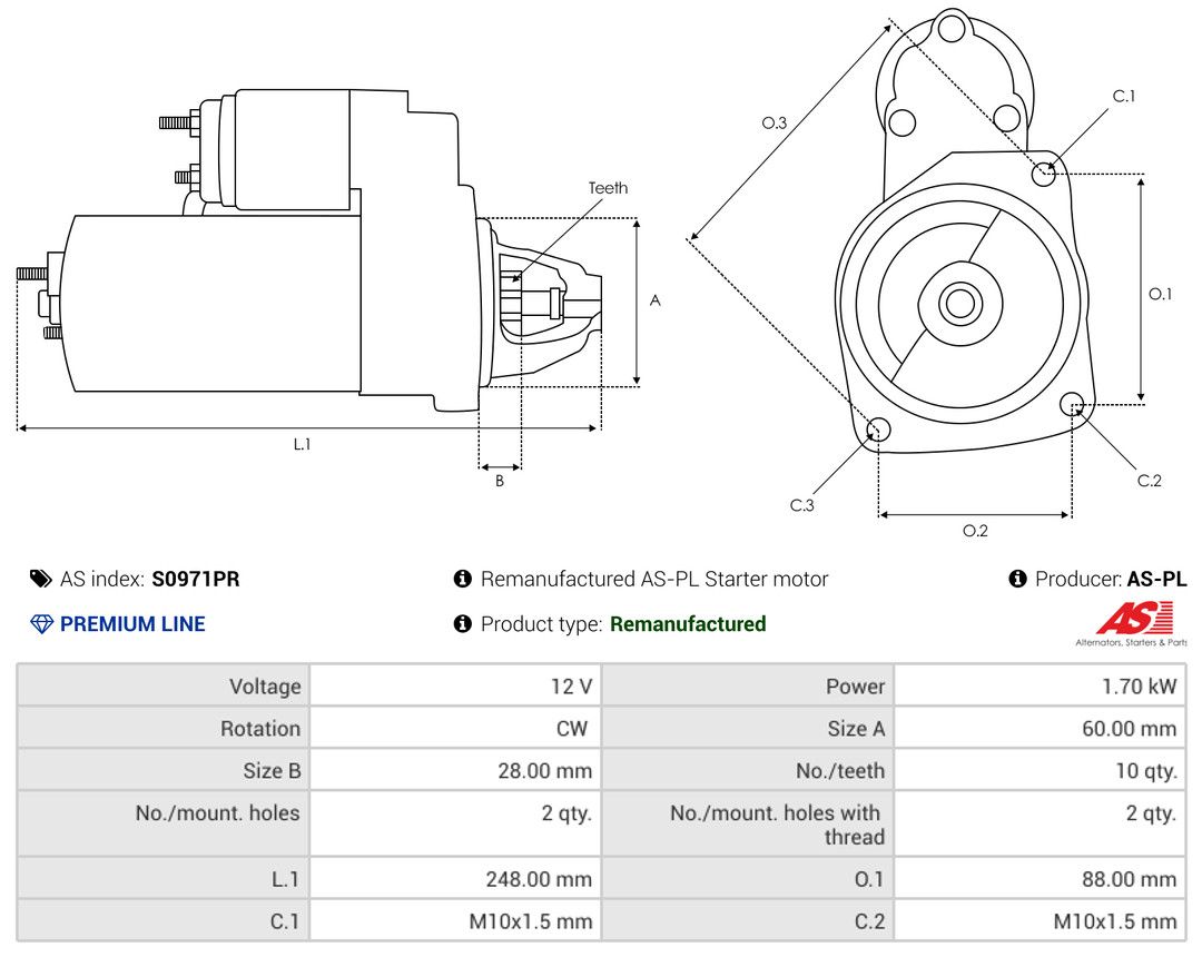 AS-PL S0971PR Starter