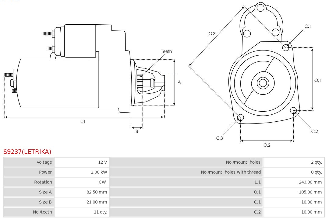 AS-PL S9237(LETRIKA) Brandneu Letrika Starter