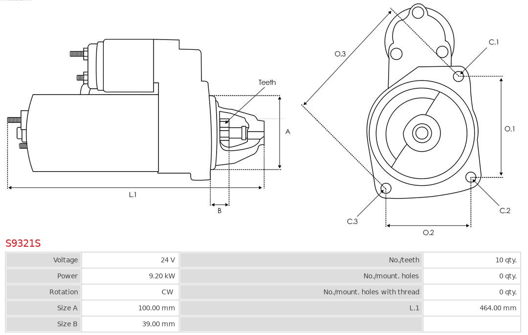 AS-PL S9321S Brandneu AS-PL Starter