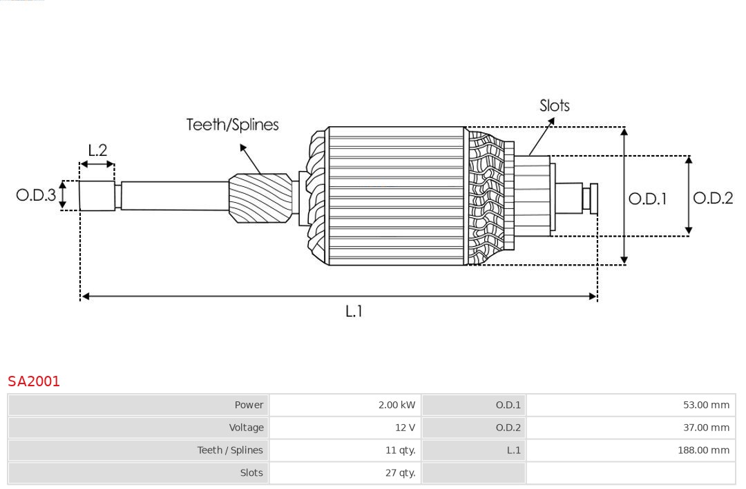 AS-PL SA2001 Anker, starter