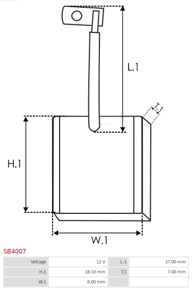 AS-PL SB4007 Brandneu AS-PL Kohlebürste, Starter