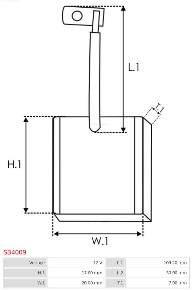 AS-PL SB4009 Brandneu AS-PL Kohlebürste, Starter