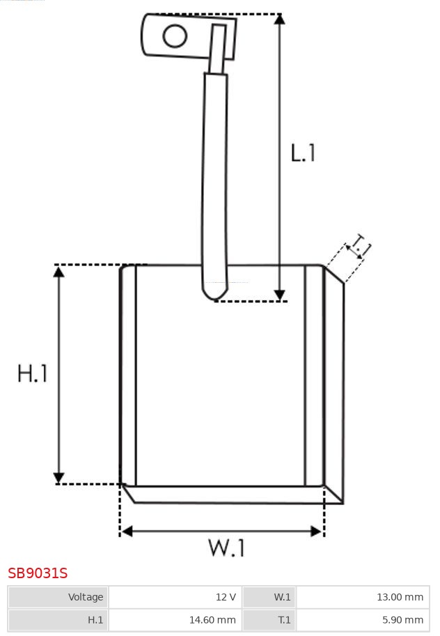 AS-PL SB9031S Børste, starter
