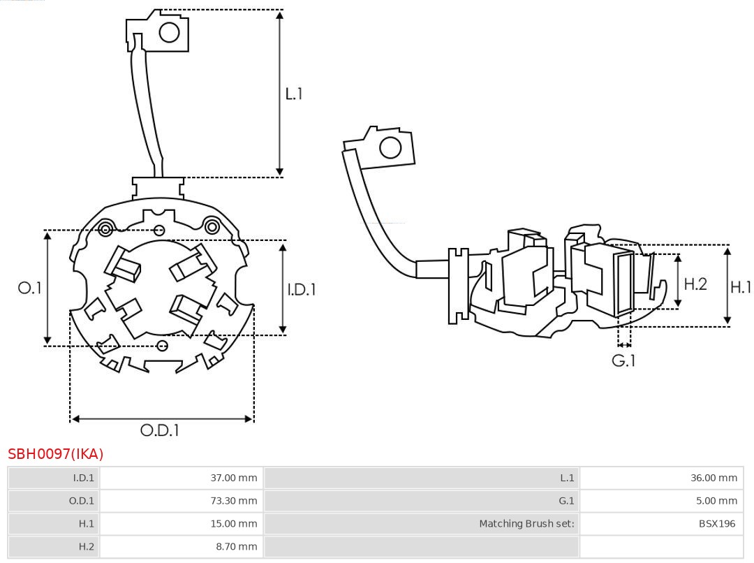 AS-PL SBH0097(IKA) Brandneu IKA GmbH Halter, Kohlebürsten