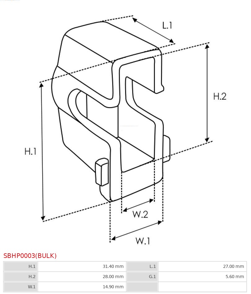 AS-PL SBHP0003(BULK) Brandneu AS-PL Reparatursatz, Starter