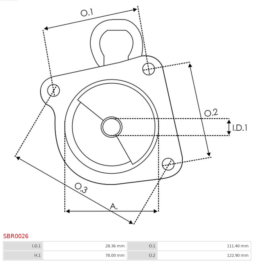 AS-PL SBR0026 Starterdeksel, forgasser