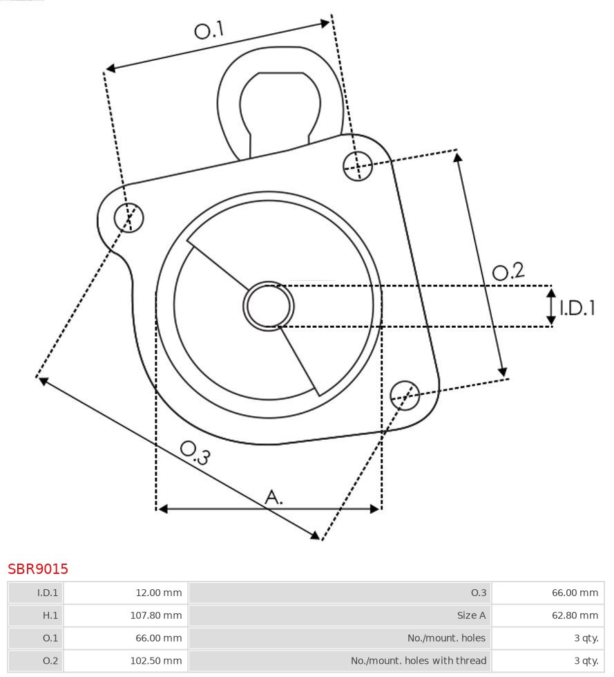 AS-PL SBR9015 Starterdeksel, forgasser