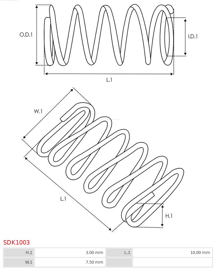 AS-PL SDK1003 Brandneu AS-PL Reparatursatz, Starter