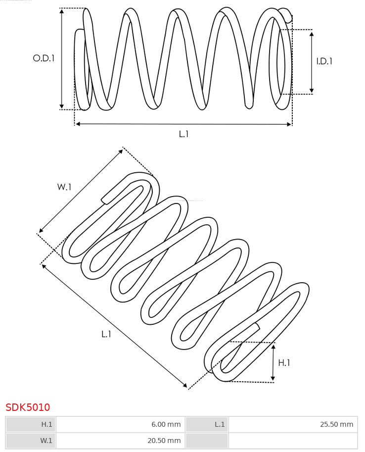 AS-PL SDK5010 Brandneu AS-PL Reparatursatz, Starter