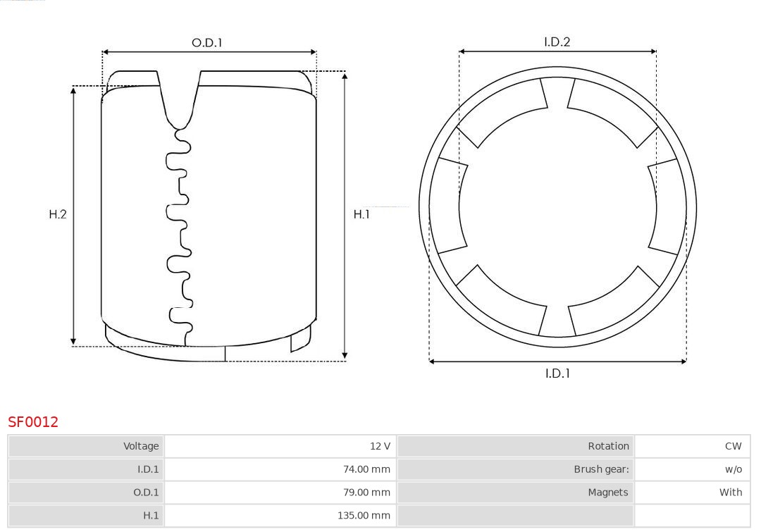 AS-PL SF0012 Brandneu AS-PL Erregerwicklung, Starter
