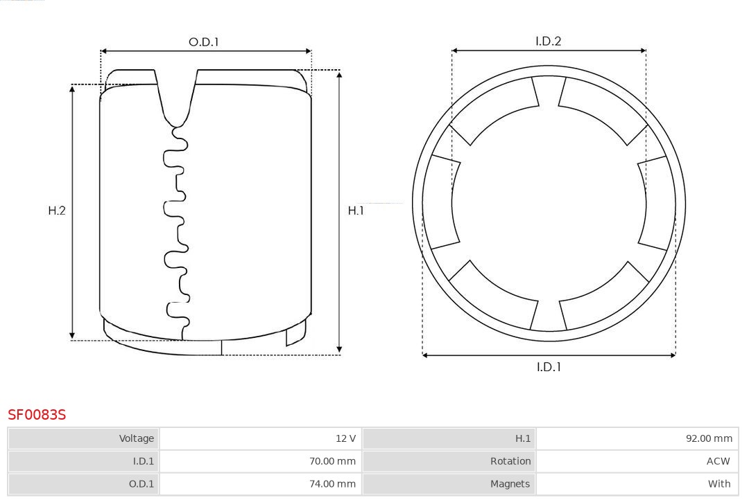 AS-PL SF0083S Brandneu AS-PL Erregerwicklung, Starter