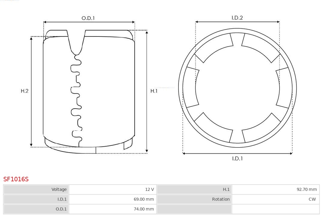 AS-PL SF1016S Brandneu AS-PL Erregerwicklung, Starter