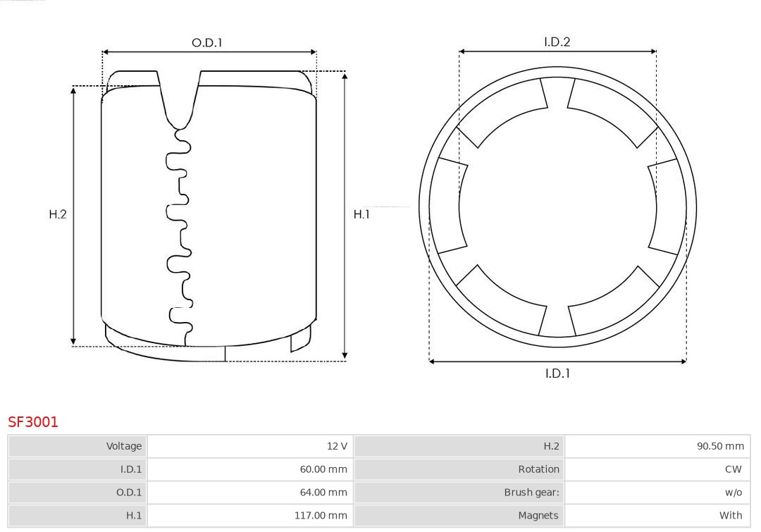 AS-PL SF3001 Brandneu AS-PL Erregerwicklung, Starter