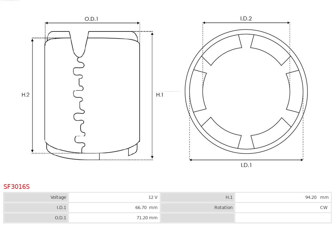 AS-PL SF3016S Brandneu AS-PL Erregerwicklung, Starter