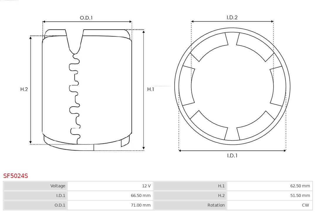 AS-PL SF5024S Brandneu AS-PL Erregerwicklung, Starter