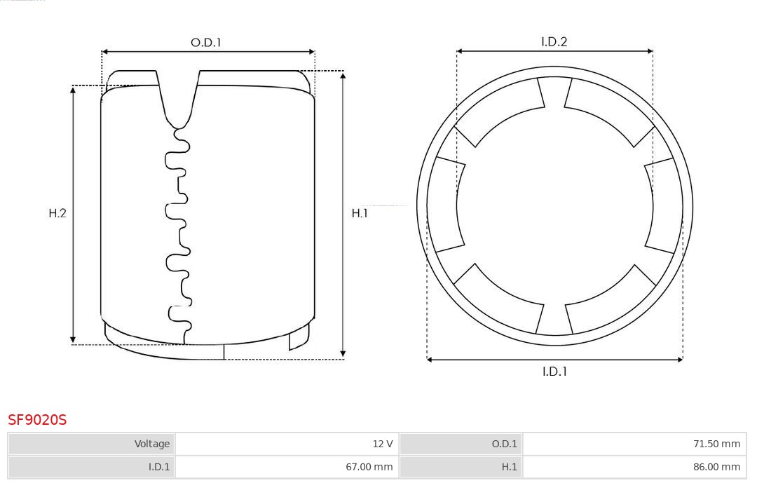 AS-PL SF9020S Brandneu AS-PL Erregerwicklung, Starter