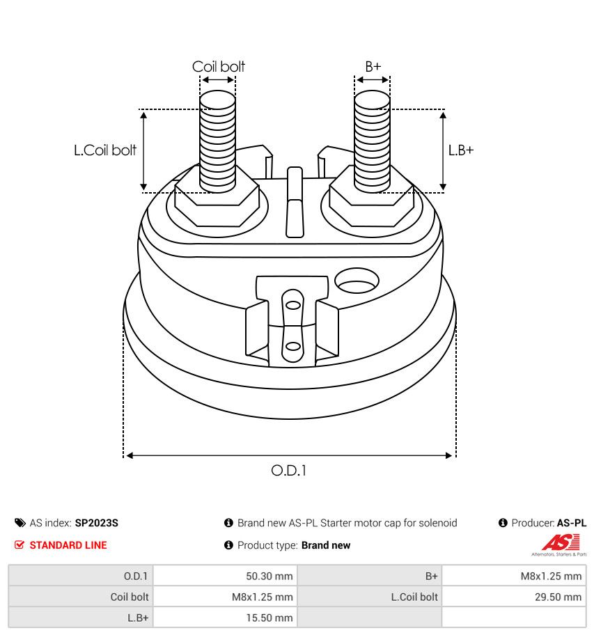AS-PL SP2023S Cap, starter relay