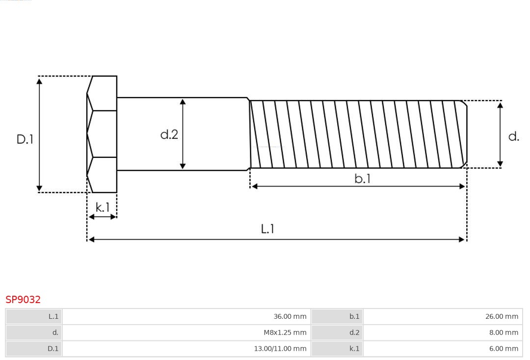 AS-PL SP9032 Reparasjonssett, starter