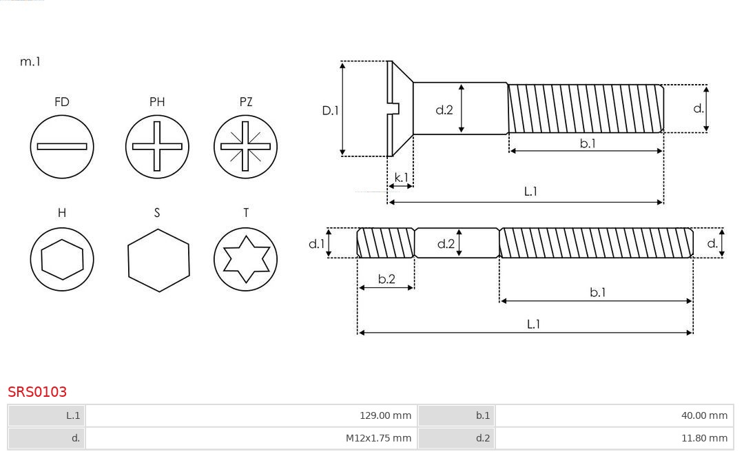 AS-PL SRS0103 Reparasjonssett, dynamo