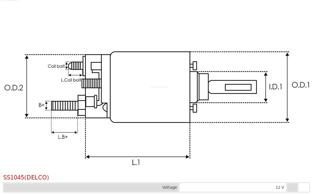 AS-PL SS1045(DELCO) Brandneu Delco Magnetschalter, Starter