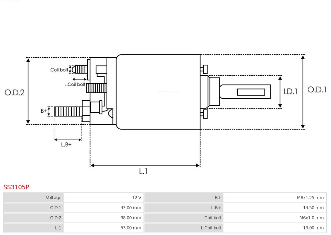AS-PL SS3105P Brandneu AS-PL Magnetschalter, Starter