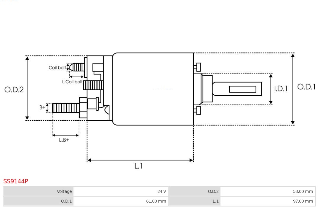 AS-PL SS9144P Brandneu AS-PL Magnetschalter, Starter