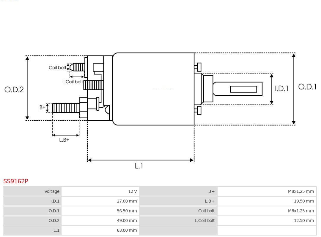 AS-PL SS9162P Brandneu AS-PL Magnetschalter, Starter