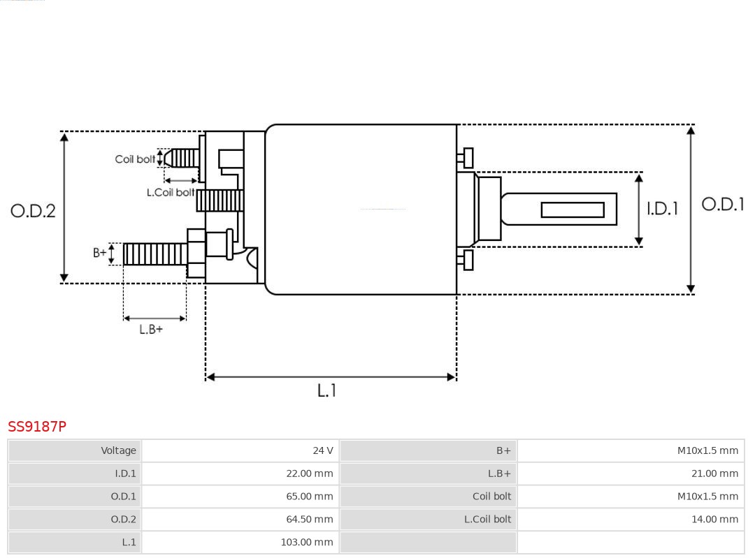 AS-PL SS9187P Brandneu AS-PL Magnetschalter, Starter