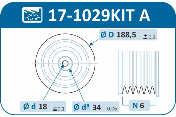 IJS GROUP 17-1029KIT A remskivesett, veivaksel